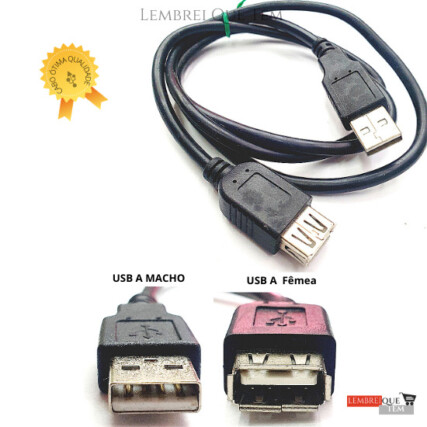 Cabo Extensor usb 2.0 macho X fêmea 1 metro – Cabo grosso -UBS A  PRIMEIRA LINHA