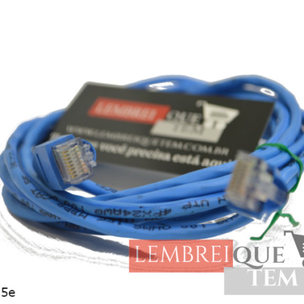Cabo de rede CAT 5e   1.40m, 3metros