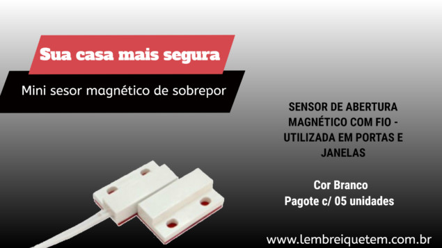 Mini Sensor MAGNÉTICO abertura  msa – p/ alarma efeito visual