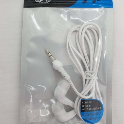 fone de ouvido, conforto compacto branco