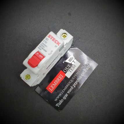 Disjuntor Unipolar 10A Curva C – Steck