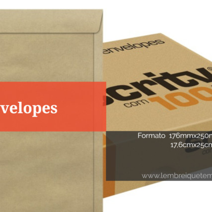 Envelope pardo 176mm x 250mm