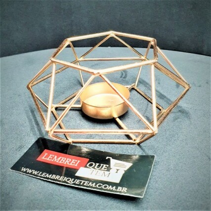 Geométrica Nórdico Castiçal Suporte de Vela Ouro Cobre Metal  – Suporte de Vela/Lanterna – Casa Decorações