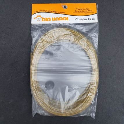 Corda Varal Aço 10M ( revestido com PVC  Não enferruja)