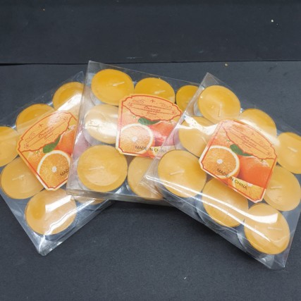 Vela decorativa e aromáticas laranja ( orange )  grande