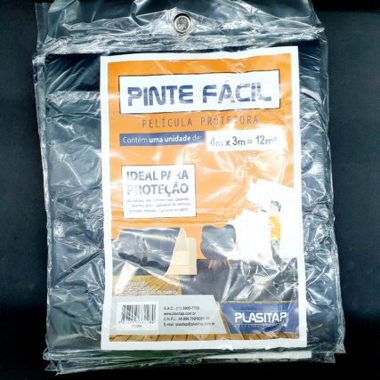 Lona Plástica – Pinte Fácil 4X 3 M Preta Plasitap