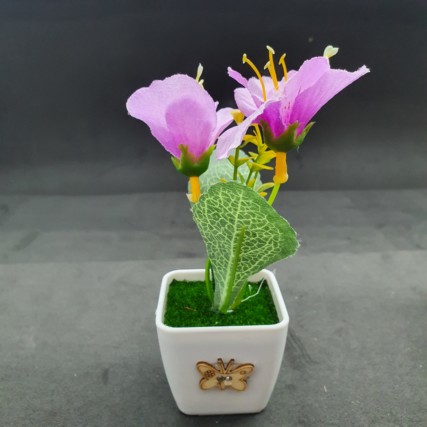 Vasinho Com Flor Arranjo Artificial Para Decoração-borboleta