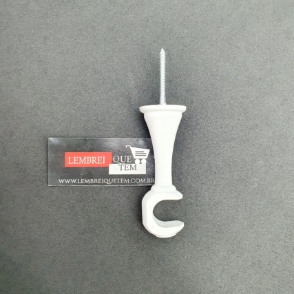 Suporte Varao Cortina Pvc Simples Branco – plastico