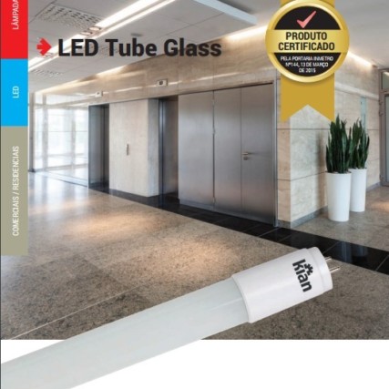 Lâmpada Led Tubular Kian – Tube Glass 18w 6500k G13  – bivolt