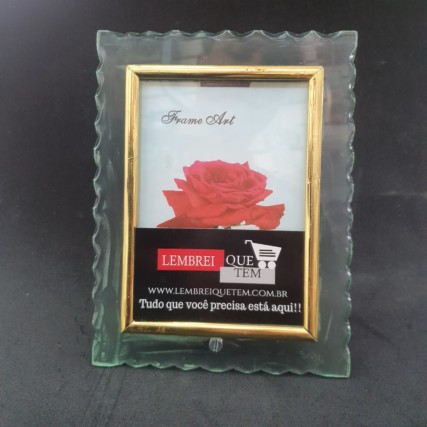 Porta retrato vidro  retrô