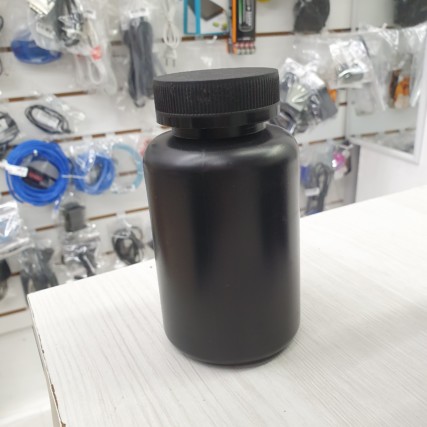 Pote De Plastico preto  duas roscas