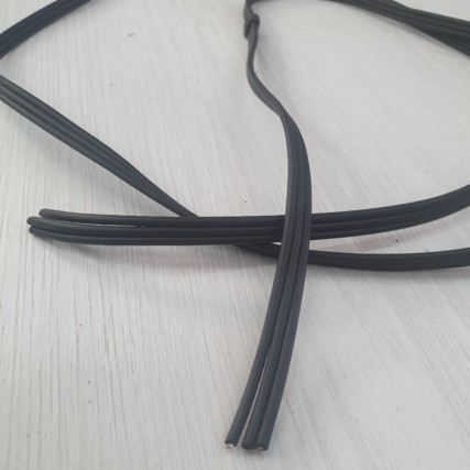 Fio Flexivel de 3 vias com malha P/ áudio e vídeo –  140 cm     fio de 0.4 mm – ( preto )