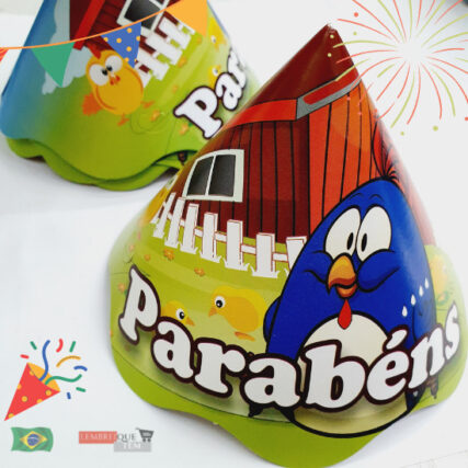 chapéu de aniversário galinha pintadinha