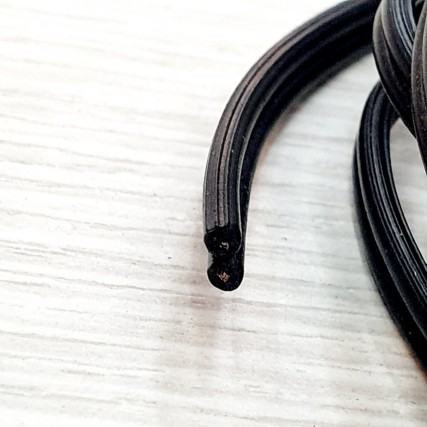 fio de duas via    0.80 cm – 22 awg x2c – (preto )