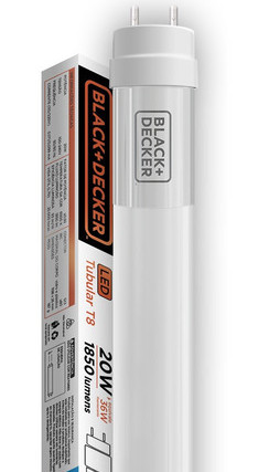 Lâmpada Tubular LED T8 20W G13 6500K Luz Branca 1,20m Bivolt Black+Decker BDT8-1850
