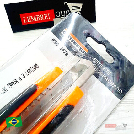 Estilete retrátil com 3 lâminas de 18 mm  – STARFER