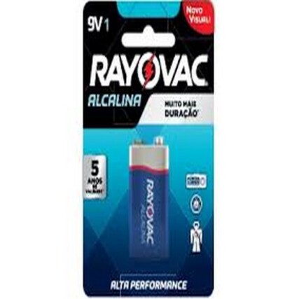 Pilha Alcalina Bateria 9V – Rayovac