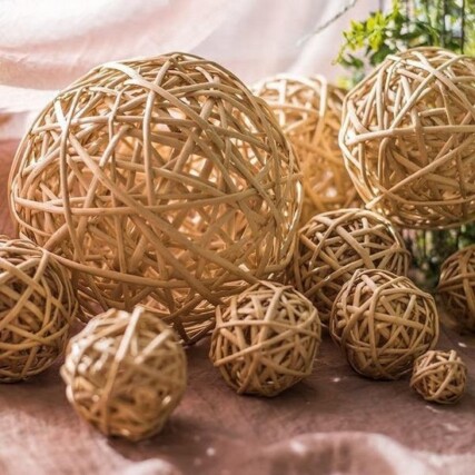 conjunto de 5 bolas decorativas – ninho de passaro