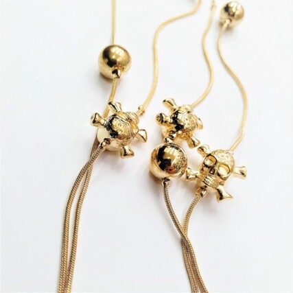 colar caveira – Dourado