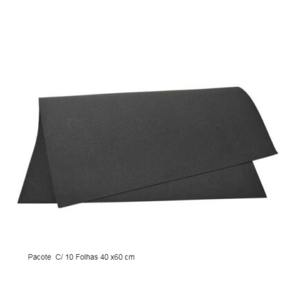placas de EVA  liso 40cm x 60cm pct c/ 10 folhas -preto