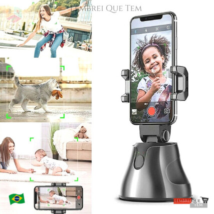 tripe Pau de Selfie portátil Celular Rastreador Suporte com rastreamento de objeto de 360 ​​graus Auto Face