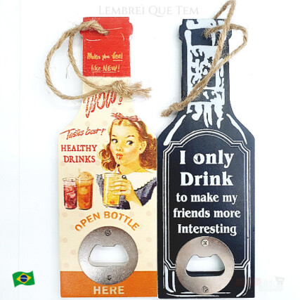 Abridor de Garrafas estiloso decorativo 7x20cm