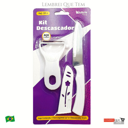 Kit descascador e faca legumes