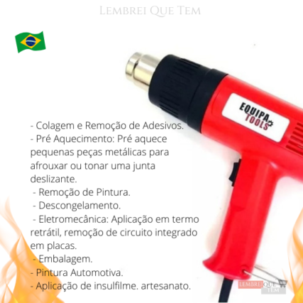 Soprador Térmico Pistola De Ar Quente Equipa Tools 220v