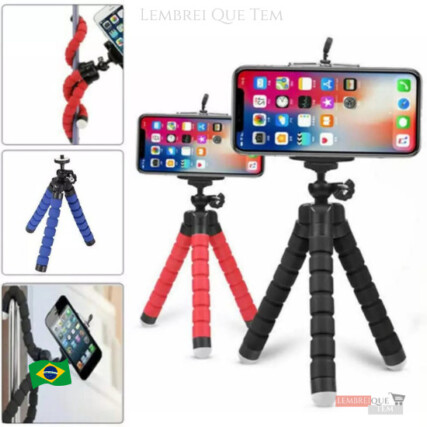 Suporte Tripe De Mesa Escalavel Para Celular Gira 360º