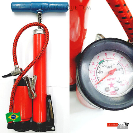 Bomba De Ar Com Duplicador De Pressão – c/ marcador de pressão