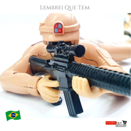 Boneco Soldado Atirador Rasteja Com Som Brinquedo De Guerra – GRANDE