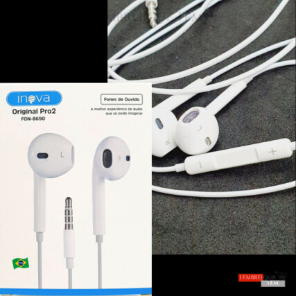 Fone Ouvido Intra C/ Microfone  Inova ( Chip inteligente com redução de ruido )