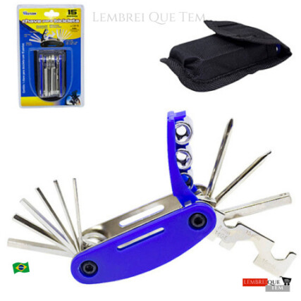 Kit Ferramenta Com 15 Chaves P Manutenção De Bike Bicicleta