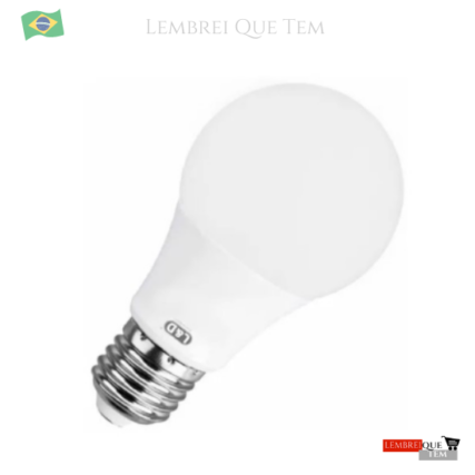 Lâmpada Led 9w Bulbo Econômica Bivolt Branco Frio 6500k  Branco