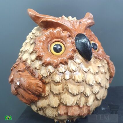 Cofre De Coruja  Bolinha Decoração (18 Cm De Altura)