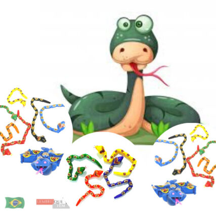 Cobra Maluca Articulada Brinquedo Pedagógico animais