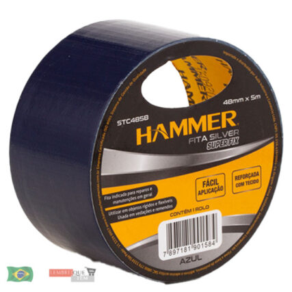 Fita adesiva silver multiuso azul  5 metros hammer