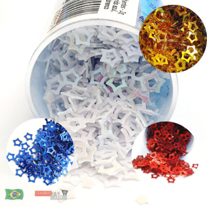 Estrelinhas brilhantes cores – estrela brilho glitter