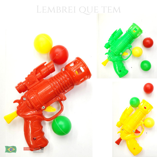 brinquedo arminha de espoleta lança bolinhas premium - Corre Que