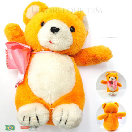 ursinho urso  pelúcia – laranja c/ lação