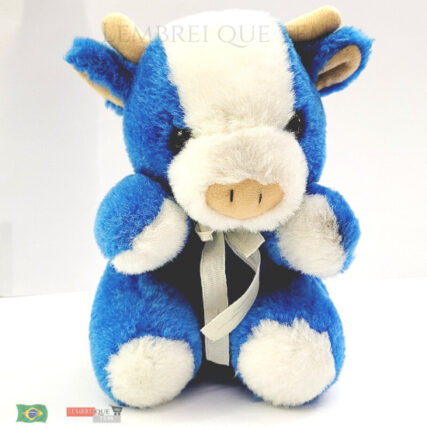 vaquinha de pelúcia – vaca urso fofinha azul