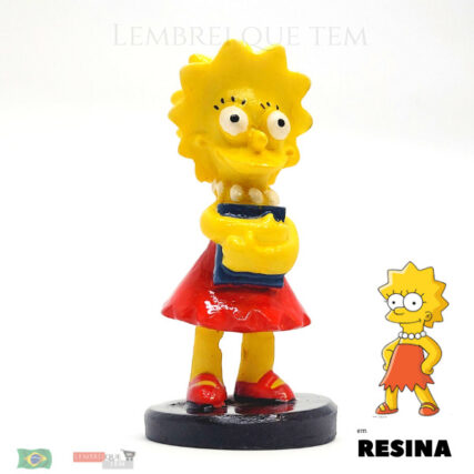 Boneco Estátua Liza simpsons Base Oval resina