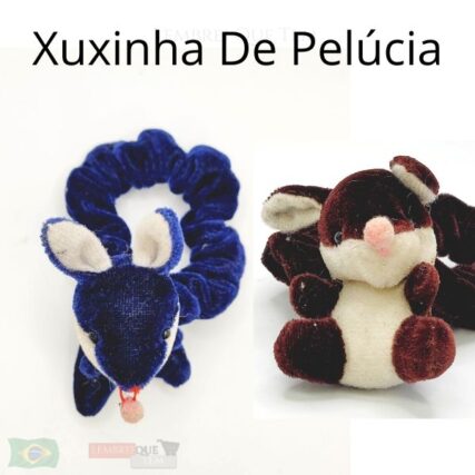 Xuxinha de pelúcia – Elástico de cabelo
