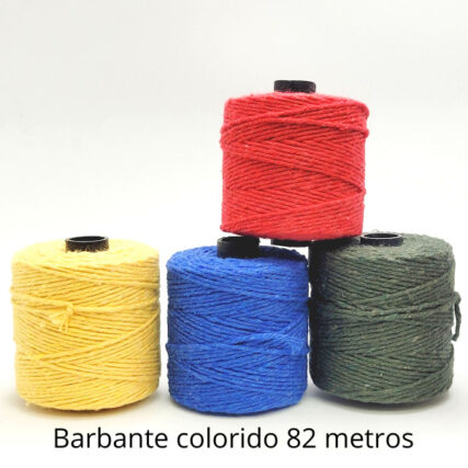 Barbante Colorido verde azul amarelo e vermelho