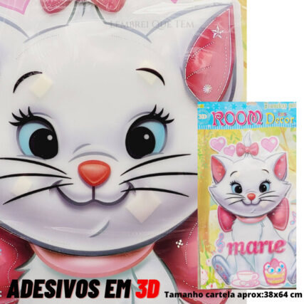 Adesivo de Parede da gatinha Marie 3D