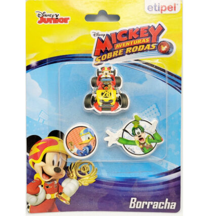 Borracha Mickey 3 Unidades Sortido Etipel