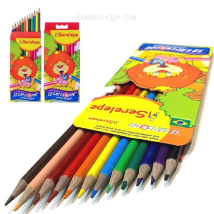 Lápis de Cor Serelepe 12 uni cores madeira