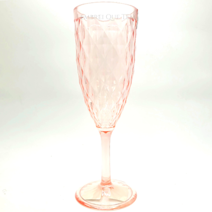 Taça champagne Abacaxi  cristal 260 ml rose