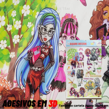 adesivos 3D Grande  Monster High stick adesivo