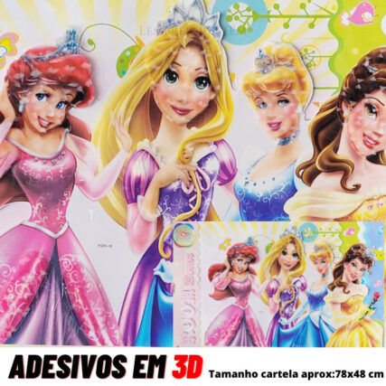adesivos 3D Grande  princesas disney Decorativa